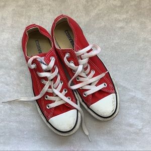 Converse red sneakers